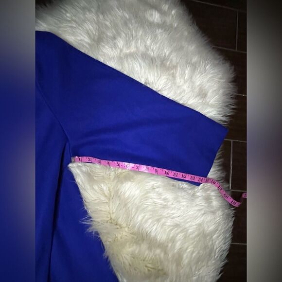 Chelsea Studio Royal Blue Reversible wool/silk blend pea coat sz 32W - Picture 7 of 7
